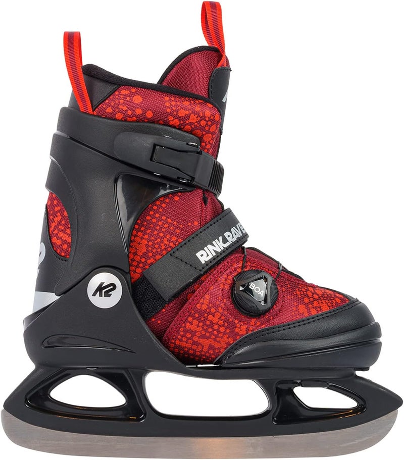 K2 Rink Raven Boa Adjustable Junior Ice Skates - Image 2